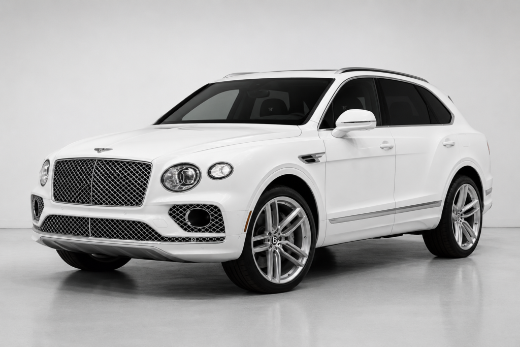 Bentley Bentayga luxury SUV interior with premium leather seating for chauffeur transport