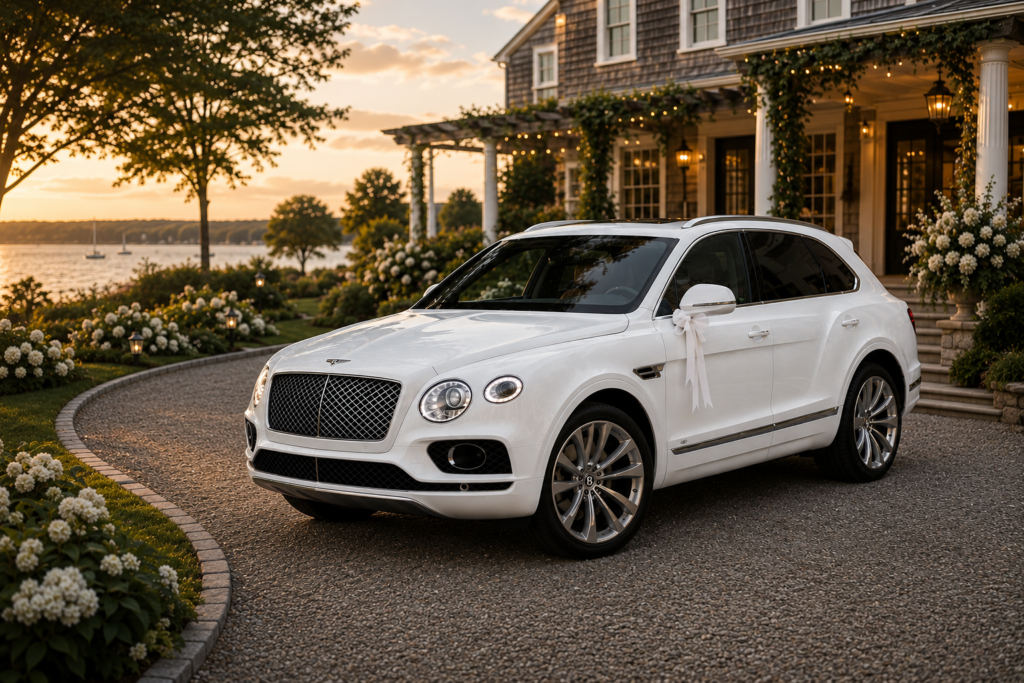 Bentley Bentayga at a wedding in New England