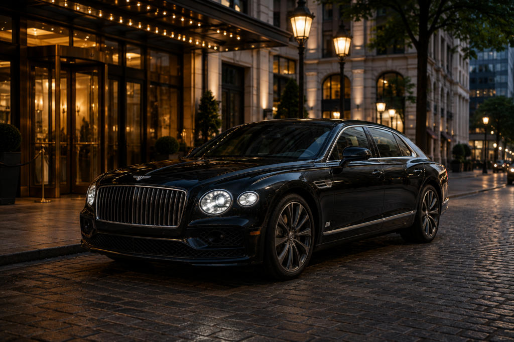 Bentley Flying Spur for hourly chauffeur service in Boston and the Northeast